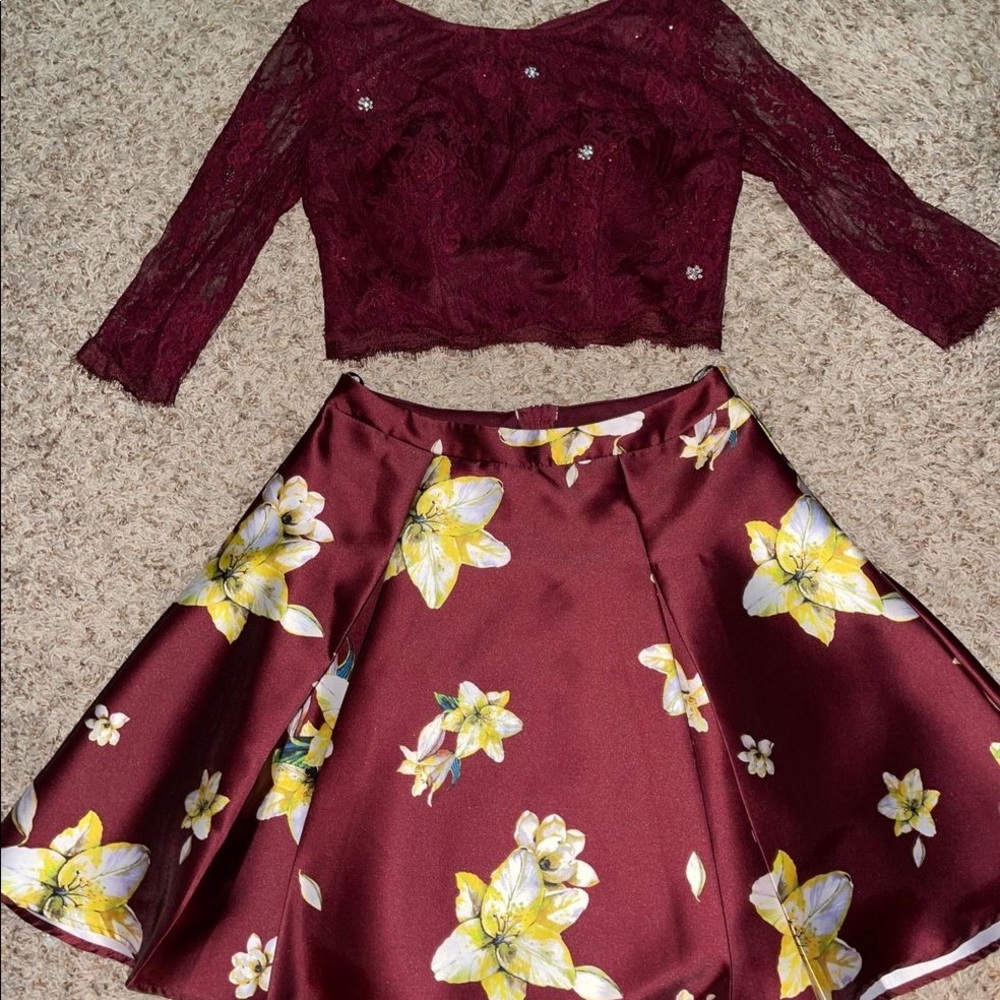 2 piece formal dress